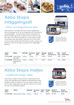 Abba Skapa sortiment - Orkla Foods Sverige