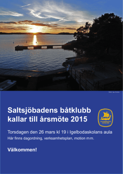 Kallelse - Saltsjöbadens båtklubb