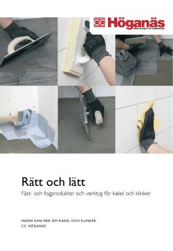 Allm&auml;nna monteringsr&aring;d - R&auml;tt och l&auml;tt, monteringsanvisningar