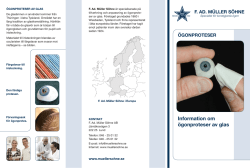 Information om ögonproteser av glas