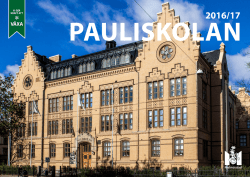 Pauliskolans gymnasieprogram 2016/17