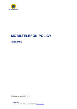 MOBILTELEFON POLICY - WebbHero