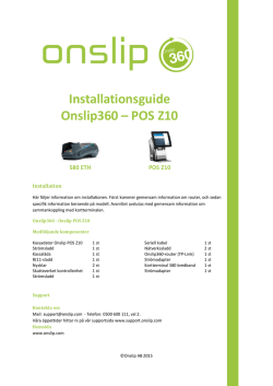 Installationsguide Onslip360 – POS Z10