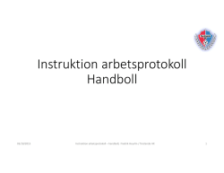Instruktion arbetsprotokoll Handboll