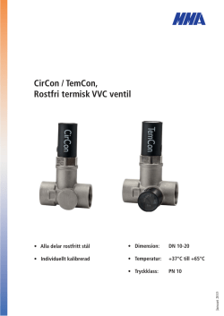 Circon och Temcon VVC ventil