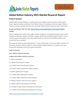 Global Nafion - Industry Trends,Market Size, Segments, Growth Prospects: Acute Market Reports