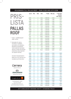 PRIS- LISTA - Pallas Roof