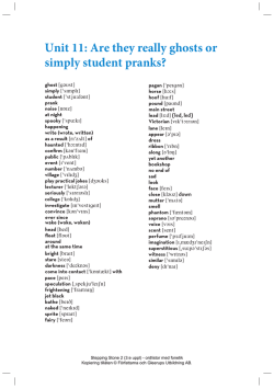 Unit 11: Are they really ghosts or simply student pranks?