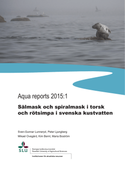 Aqua reports 2015:1
