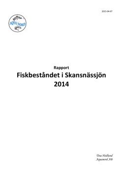Fiskbeståndet i Skansnässjön 2014