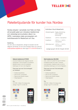 Paketerbjudande för kunder hos Nordea