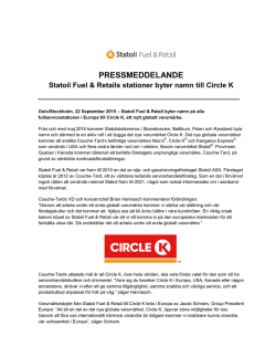 Statoils stationer byter namn till Circle K