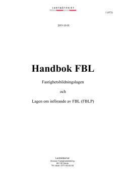 Handbok FBL - Lantmäteriet