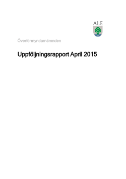 Uppföljningsrapport April 2015