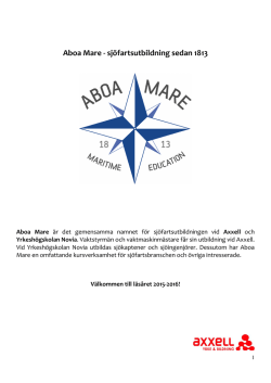 STUDIEGUIDE Axxell 2015-2016