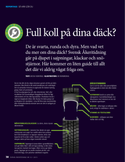 Full koll på dina däck?__Så här gör du__Svensk Åkeritidning 10-2015
