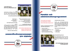 Hand admin Hand admi Handels- och administrationsprogrammet