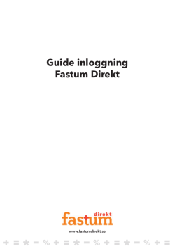 Fastum Direkt inloggnings guide