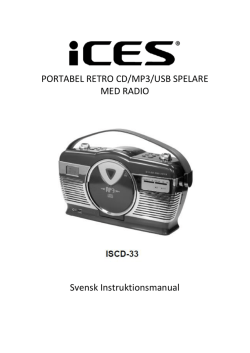 PORTABEL RETRO CD/MP3/USB SPELARE MED RADIO Svensk