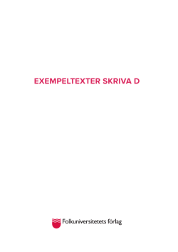 EXEMPELTEXTER SKRIVA D
