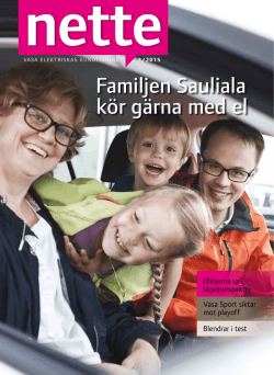 Familjen Sauliala kör gärna med el