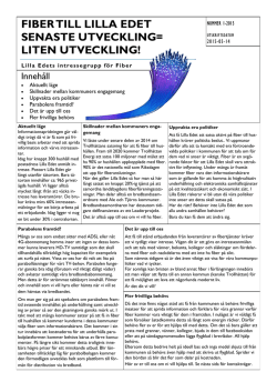 Nyhetsbrev 2015-1 - Lilla Edet Fiber