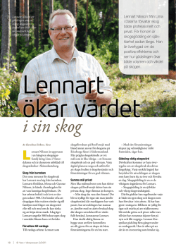 Lennart ökar värdet i sin skog - SG
