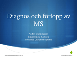 MS-diagnostik