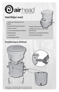 Vad följer med - Air Head Båttoalett