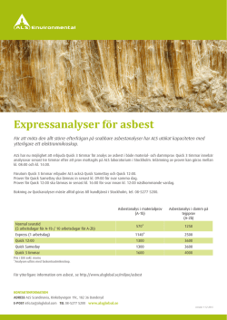 Expressanalyser för asbest
