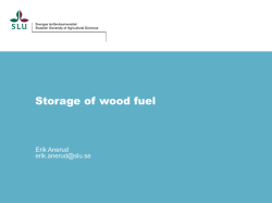 Storage of wood fuel