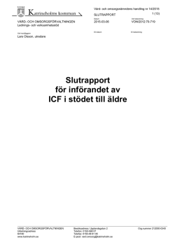 14/2015 Slutrapport för införandet av ICF i stödet till äldre, 287 kB