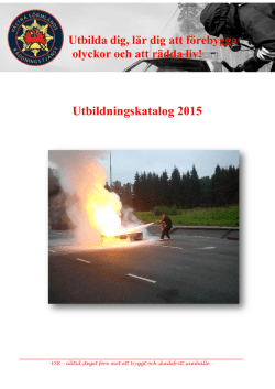 Utbildningskatalog 2015 - Västra Sörmlands Räddningstjänst