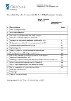 Nr Ärendemening Sidan