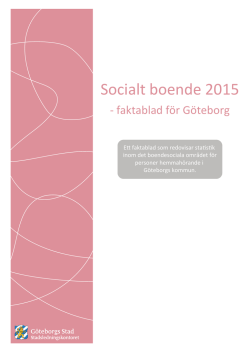 Faktablad socialt boende 2015
