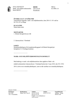M 10901-14 - Mark- och miljööverdomstolen