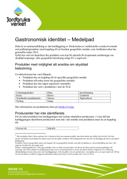 Gastronomisk identitet – Medelpad - Smaka Sverige