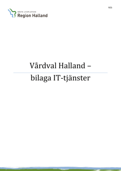 Vårdval Halland – bilaga IT-tjänster