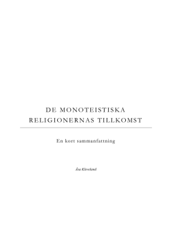 De monoteistiska religionernas tillkomst