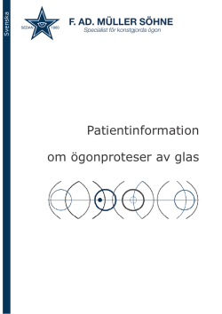Patientinformation om ögonproteser av glas