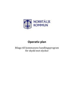 Operativ plan - Norrtälje kommun