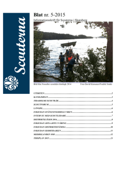 Blat nr. 5-2015 - Skaraborgs Scoutdistrikt