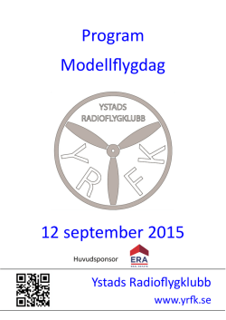 12 september 2015 Program Modellflygdag