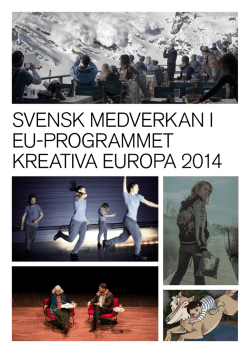 Svensk medverkan i EUprogrammet Kreativa