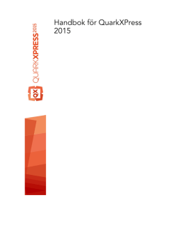 Handbok för QuarkXPress 2015