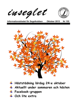 senaste numret av Inseglet