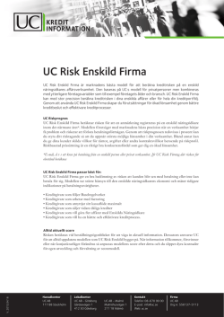 UC Risk Enskild Firma