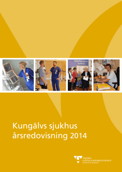 Kungälvs sjukhus årsredovisning 2014