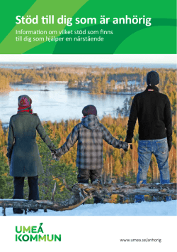 Broschyr om stöd till anhöriga i Umeå kommun