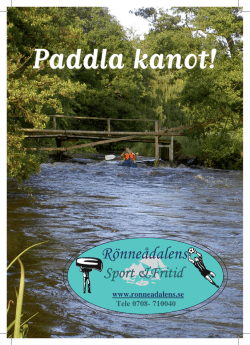 Paddla kanot! - Rönneådalens Sport & Fritid